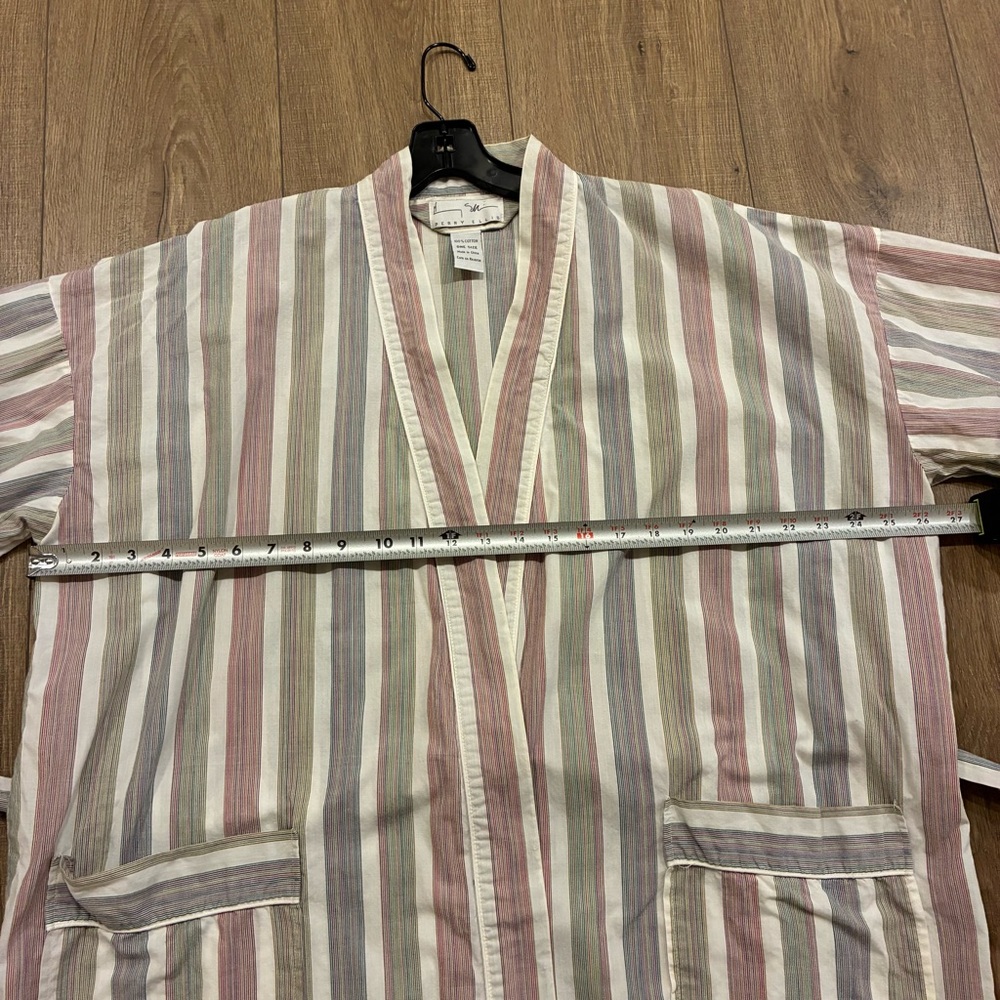 Perry Ellis Multicolor Striped Cotton Robe, OS - Picture 6 of 7